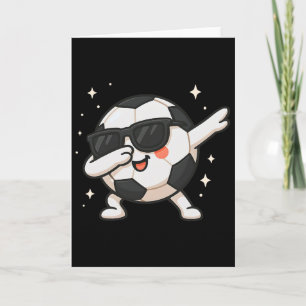 Söt Kawaii Dabbaande Fotbollsboll Tecknad Rolig Il Kort