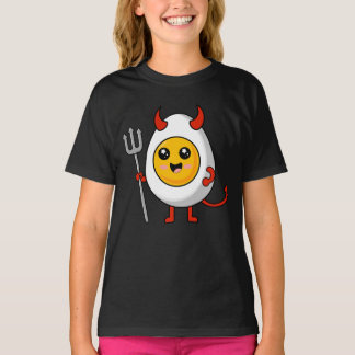 Söt Kawaii Djävulseggt T Shirt