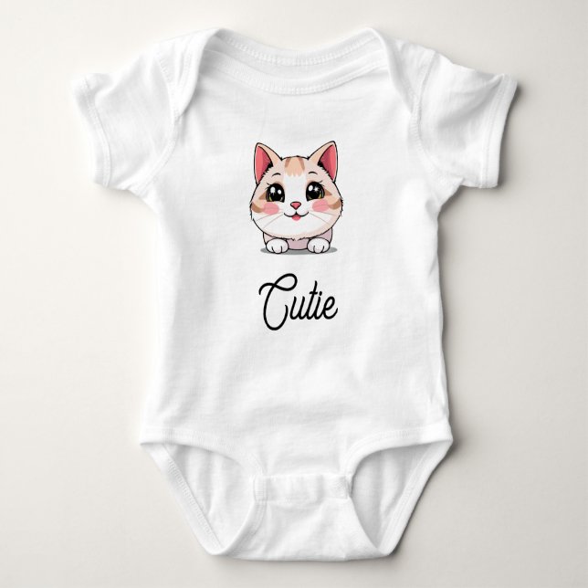 Söt Kawaii Djur Baby Bodysuit T Shirt (Framsida)