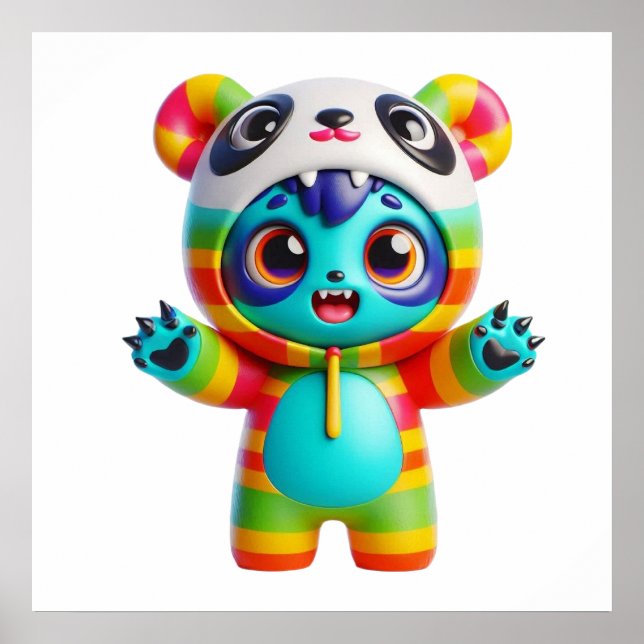 Söt Kawaii-docka Affisch för Mysig Väggdekoration (Framsidan)