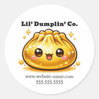 Söt Kawaii Dumpling Runt Klistermärke