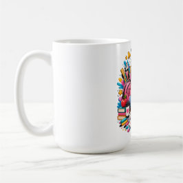 Söt Kawaii-Elev med Skolstartstillbehör Kaffemugg