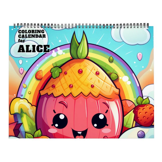 Söt Kawaii-färgläggningskalender Kalender (Omslag)