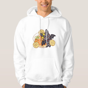 Söt Kawaii Fladdermus med Köttbullssoppa Hoodie