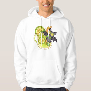 Söt Kawaii Fladdermus med Lemonad Cocktail Hoodie