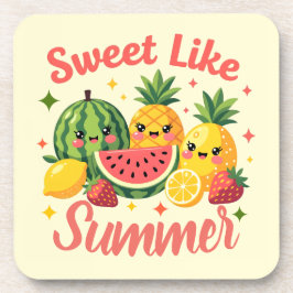 Söt Kawaii Frukt Söt Som Sommar Vattenmelon Underlägg