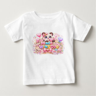 Söt Kawaii Gjord Med Kärlek Katt Namn Pastell Rosa T Shirt