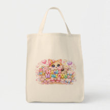 Söt Kawaii Gjord Med Kärlek Katt Namn Pastell Rosa