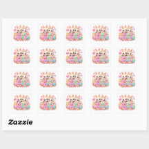 Söt Kawaii Glad Bröllop Kanin Par Pastell Rosa