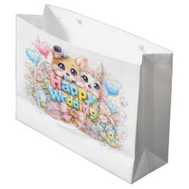 Söt Kawaii Glad Bröllopsdjurspar Pastell Pi