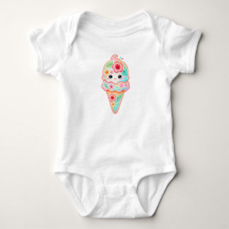 Söt Kawaii Glass Baby Bodysuit T Shirt