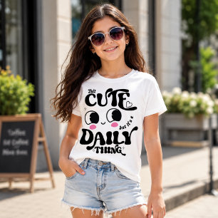 Söt Kawaii Grafisk T-shirt för Flickor
