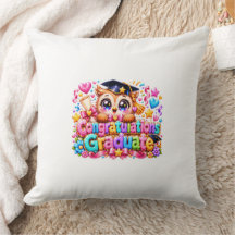Söt Kawaii Grattis Examens Owl Pastell Pi