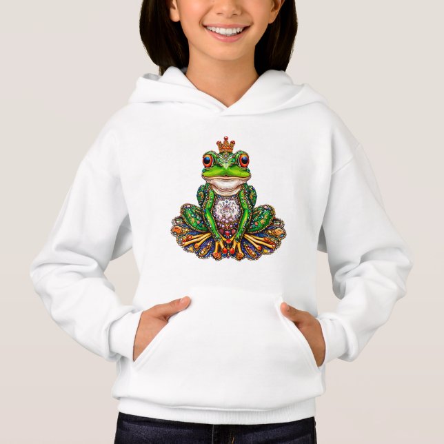 Söt Kawaii Groda Prinsessa Estetisk Djurpresent T Shirt (Framsida)