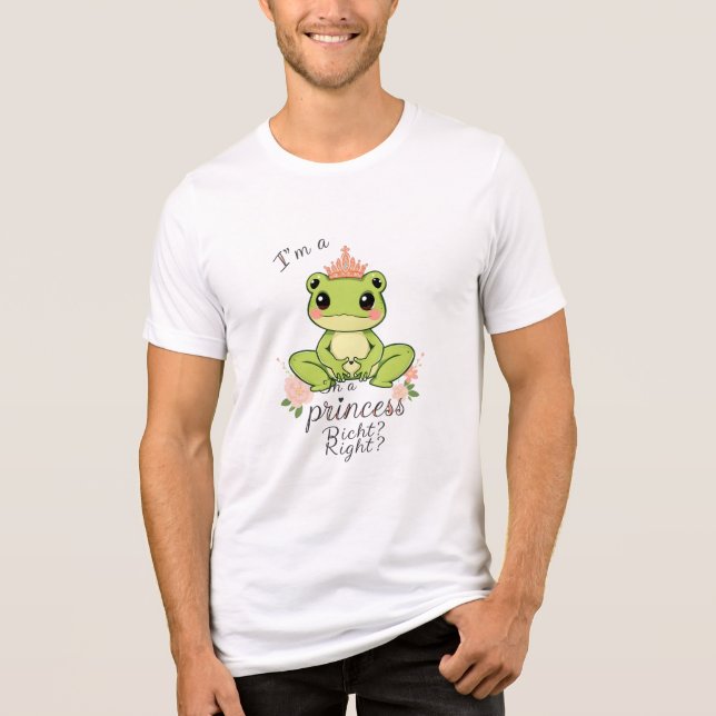Söt Kawaii Groda Prinsessa Estetisk Konst  T Shirt (Framsida)