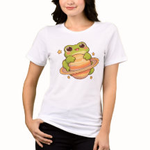Söt Kawaii Groda Saturnus Rymd illustration