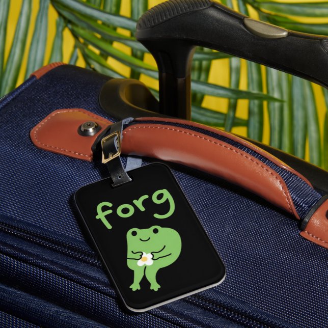 Söt Kawaii Groda Tårta Meme Söt Estetik Förlåt  Bagagebricka (Framsida Insitu 1)