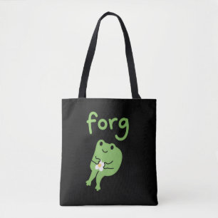 Söt Kawaii Groda Tårta Meme Söt Estetik Förlåt Tygkasse