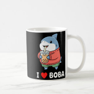 Söt Kawaii Haj Boba Te Rolig Bubble Te Älskare Kaffemugg