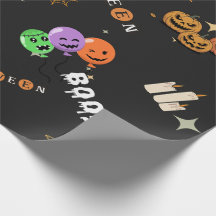 Söt Kawaii Halloween-klotter Spöklik Mönster Omsla