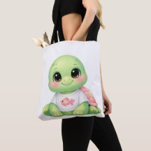 Söt Kawaii Havssköldpadda Chibi Toteväska