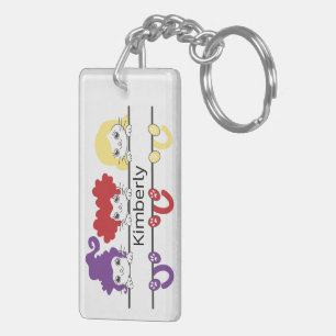Söt Kawaii Häxsyskon Katters Namn Monogram