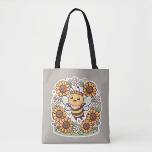 Söt Kawaii Humla Solros Toteväska Tygkasse