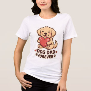 Söt Kawaii Hundpappa T-Shirt Rolig Present För H