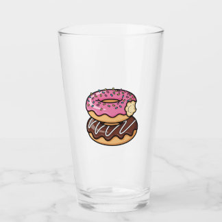 Söt Kawaii Illustration av staplade munkar Glaskopp