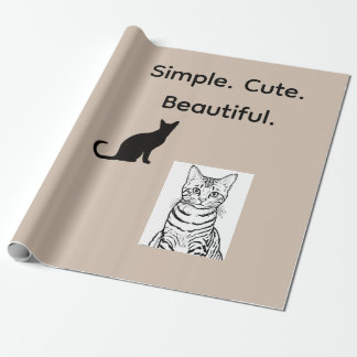 Söt Kawaii Japansk Estetisk Katt Inpackningspapper Presentpapper