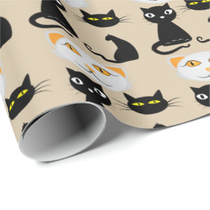 Söt Kawaii Japansk Estetisk Katt Inpackningspapper Presentpapper