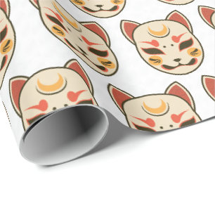 Söt Kawaii Japansk Estetisk Katt Inpackningspapper Presentpapper