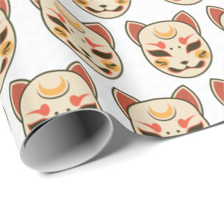 Söt Kawaii Japansk Estetisk Katt Inpackningspapper Presentpapper