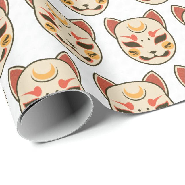 Söt Kawaii Japansk Estetisk Katt Inpackningspapper Presentpapper (Rullad Hörn)