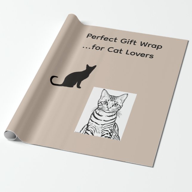 Söt Kawaii Japansk Estetisk Katt Inpackningspapper Presentpapper (Utrullad)
