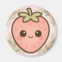 Söt Kawaii Jordgubbmagnet