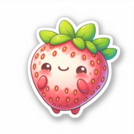 Söt kawaii jordgubbsfrukt klistermärken