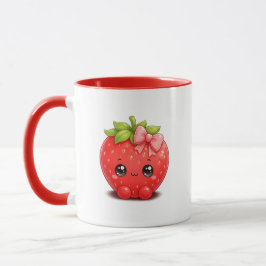Söt Kawaii Jordgubbsmugg Mugg