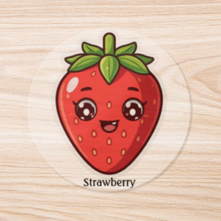 Söt Kawaii Jordgubbsserie Klistermärke