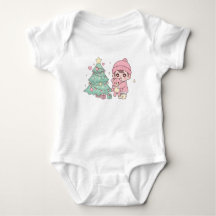 Söt Kawaii Jul Bebis & Teddybjörn Babyhopp