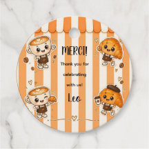 Söt Kawaii Kaffe Korvkaka Orange Baby Shower