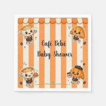 Söt Kawaii Kaffe Korvkaka Orange Baby Shower