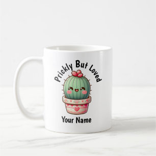 Söt Kawaii Kaktus Taglig Men Älskad Kaffe Mugg
