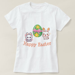 Söt Kawaii Kanin Glad Påsk T Shirt
