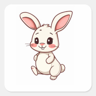Söt Kawaii Kanin Kanin Anpassad Klistermärke