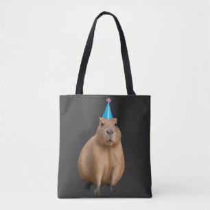 Söt Kawaii Kapybara Estetisk Illustration Tygkasse