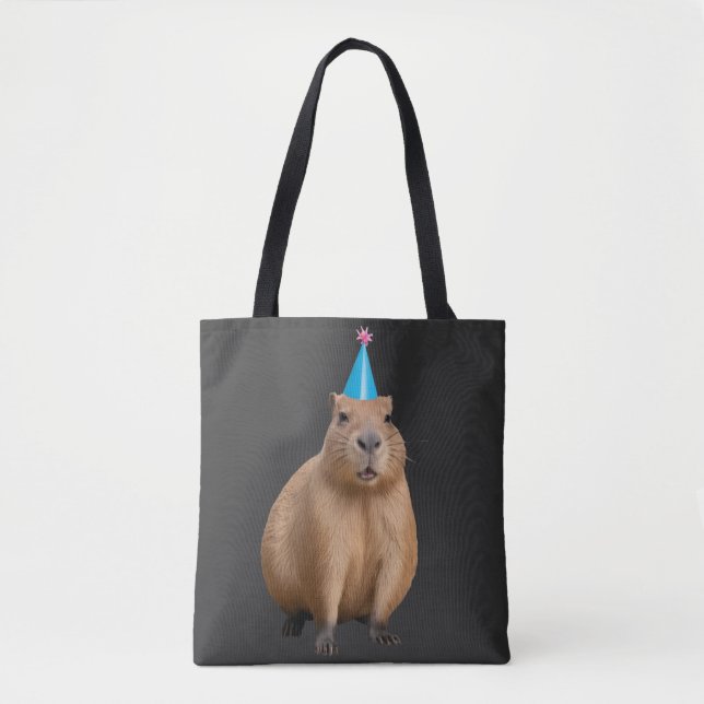 Söt Kawaii Kapybara Estetisk Illustration Tygkasse (Framsida)
