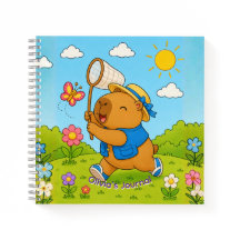 Söt Kawaii Kapybara Personlig Namn Spiral Anteckni