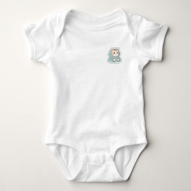 Söt Kawaii Katt Bebis Onesie T Shirt (Framsida)