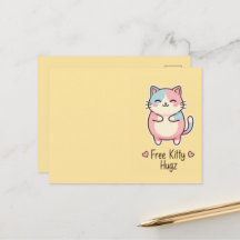 Söt Kawaii Katt Gratis Valp Kramar Pastell